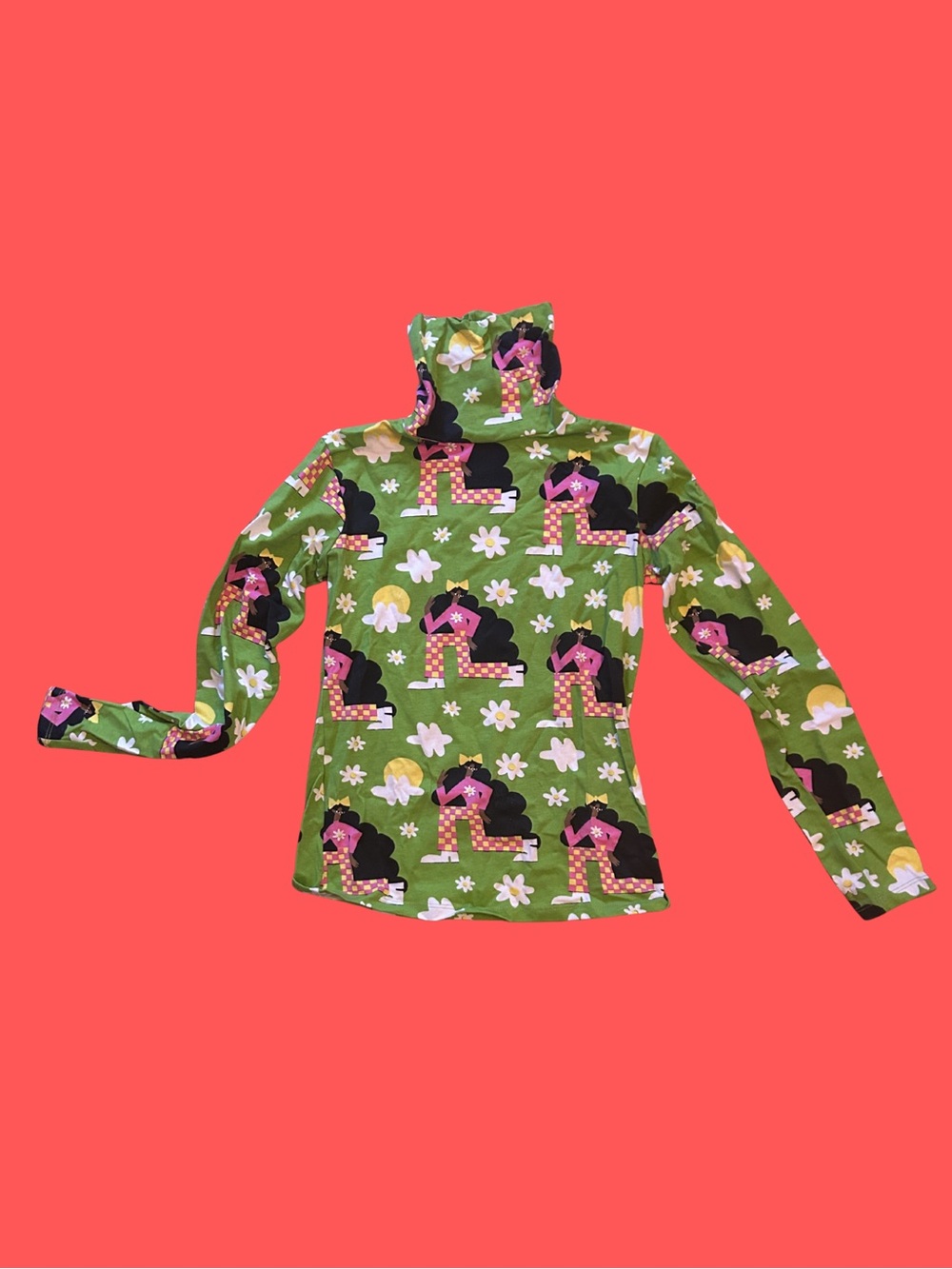 Nooworks Green Floral & Graphic Long Sleeve Tee